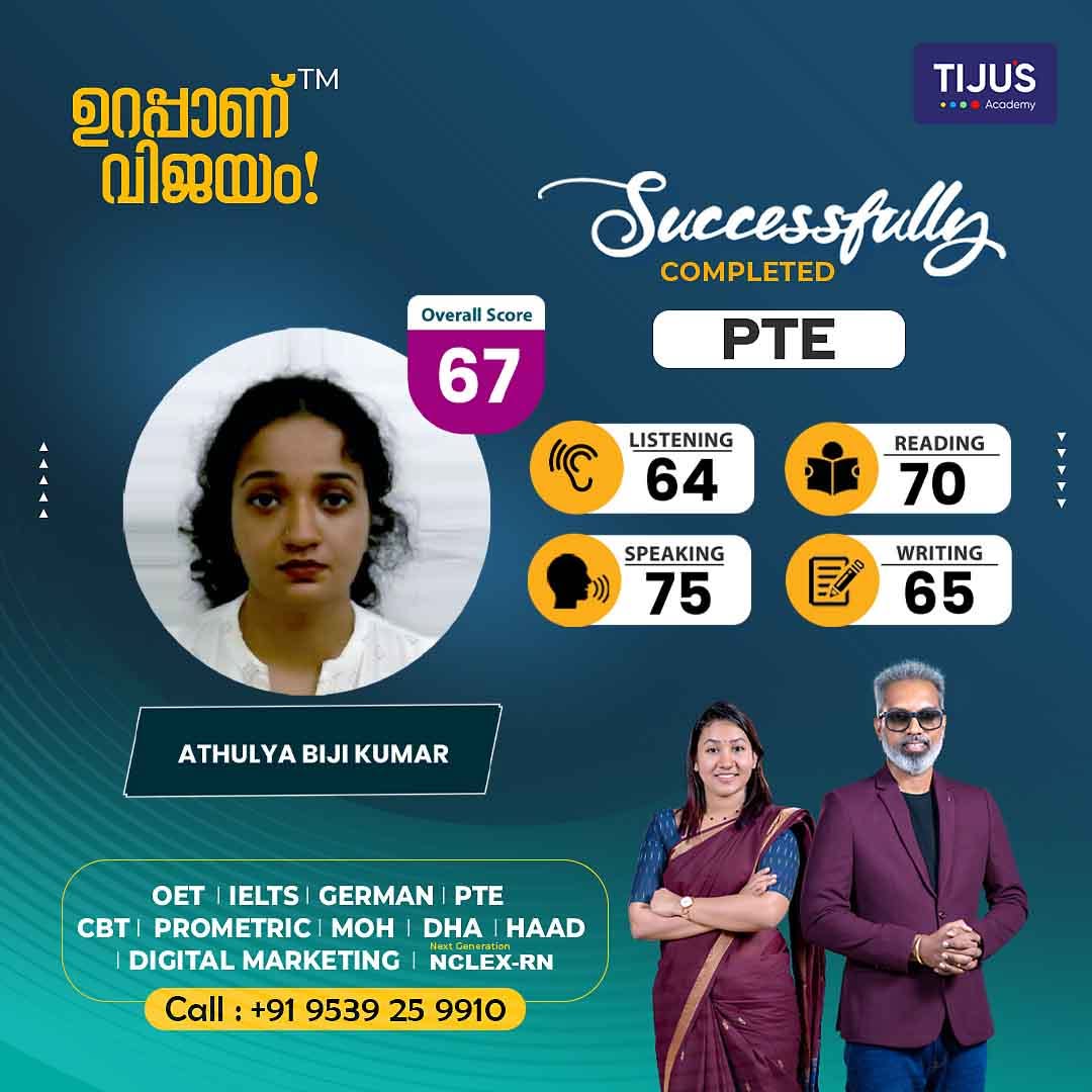 Tiju's Academy student IELTS score card